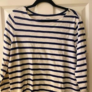 Old Navy XL Tall navy and white 3/4 sleeve shirt